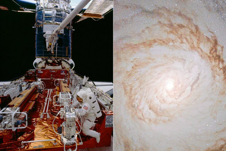Hubble Cosmic Ice Rink Spiral Galaxy Messier 94