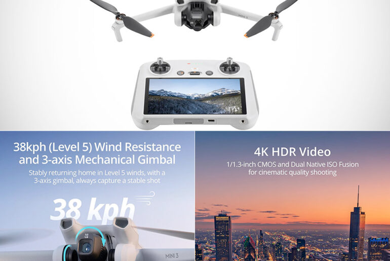 DJI Mini 3 RC 4K Camera Drone