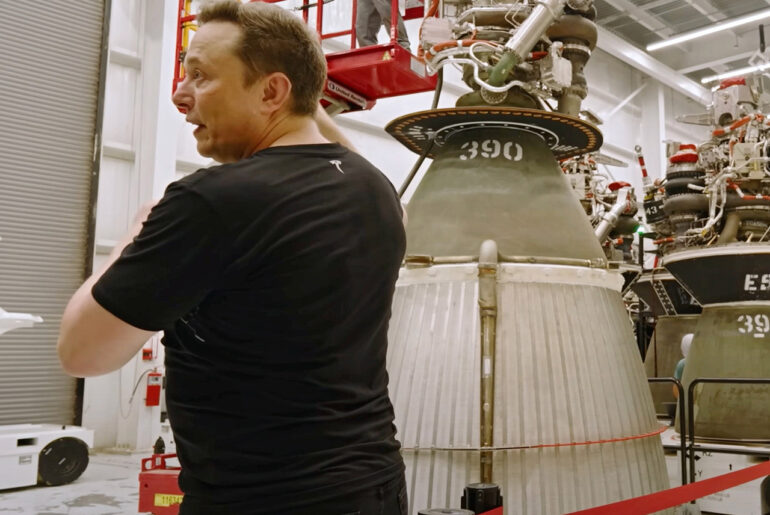 Elon Musk SpaceX Starfactory Texas Tour