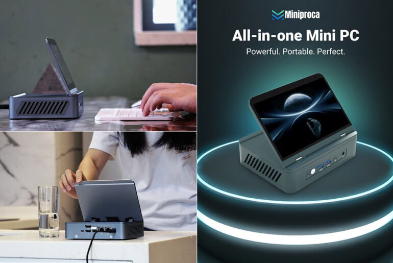 Miniproca Mini PC Built-in Touchscreen Ryzen 9