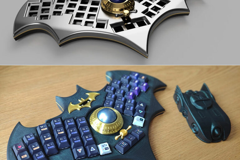 Split-Design Batman Keyboard Batmobile Mouse