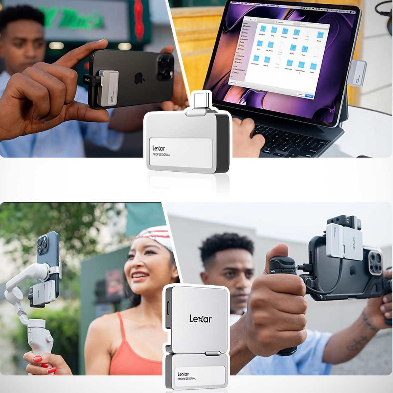 Lexar Professional Go Portable SSD 2TB iPhone 15 Pro