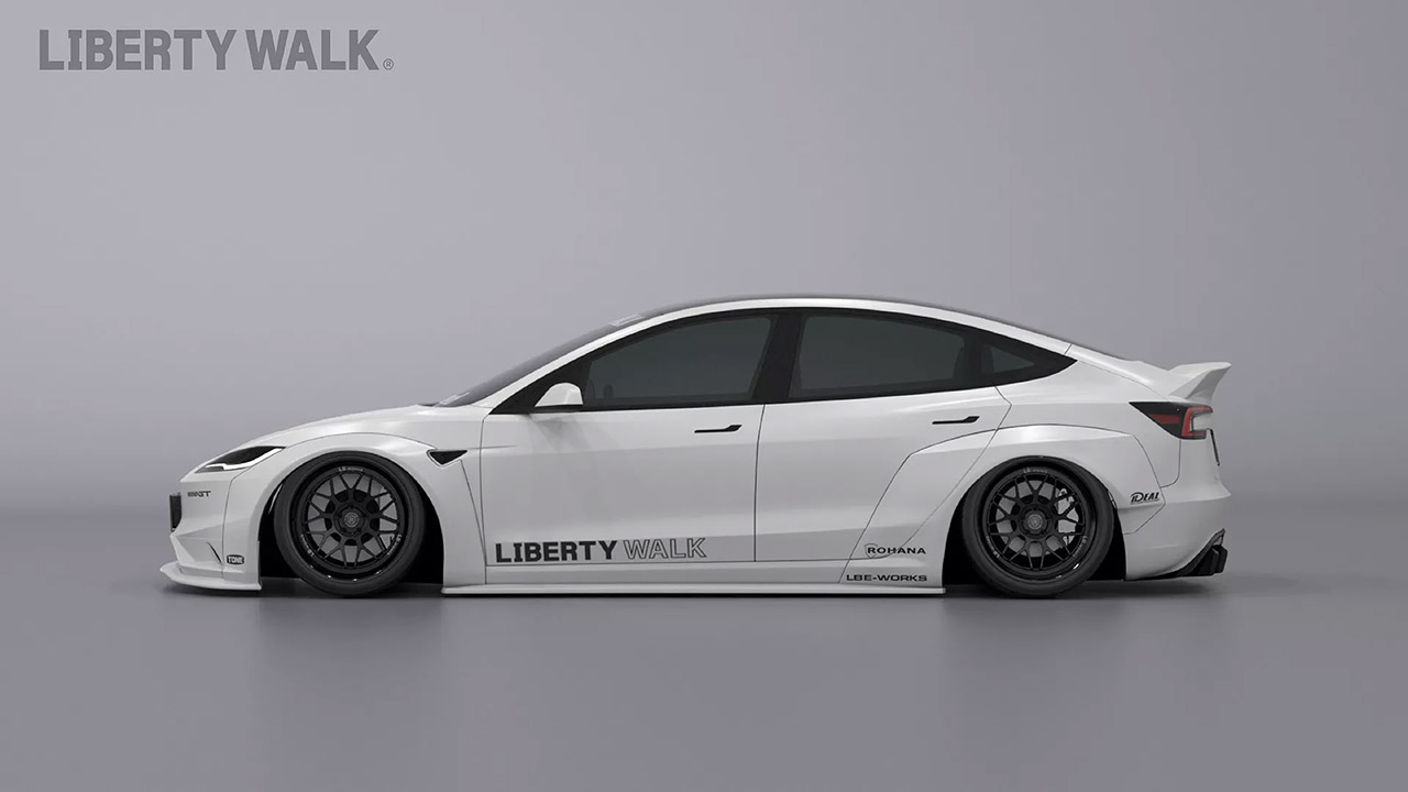 Liberty Walk Tesla Model 3 Body Kit LB-E Works