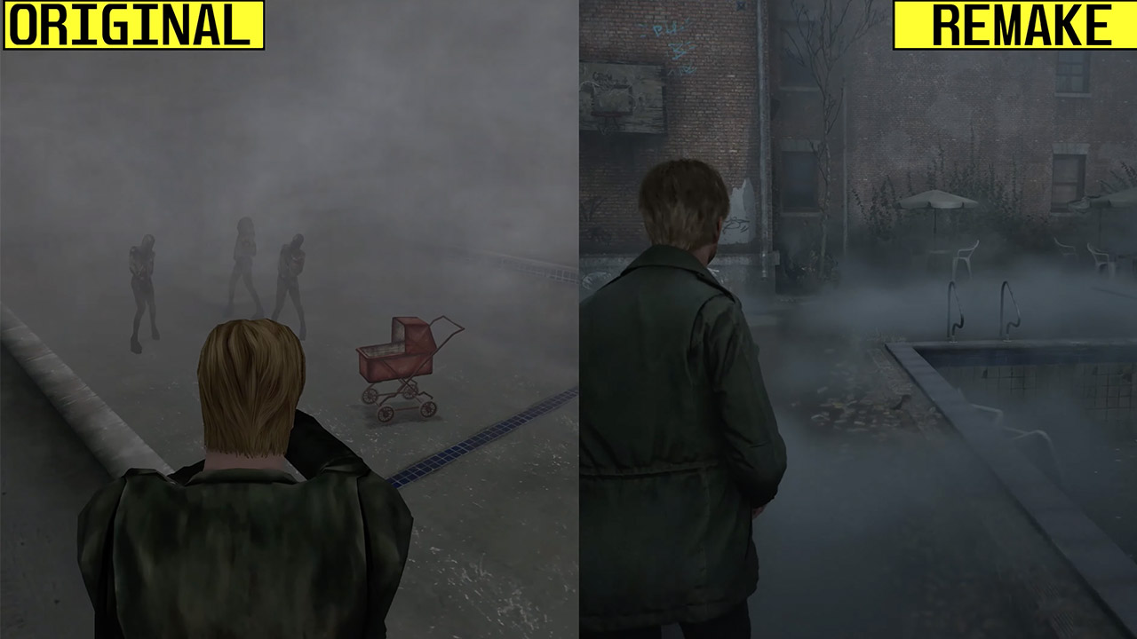 Silent Hill 2 Remake vs Original Graphics Comparison