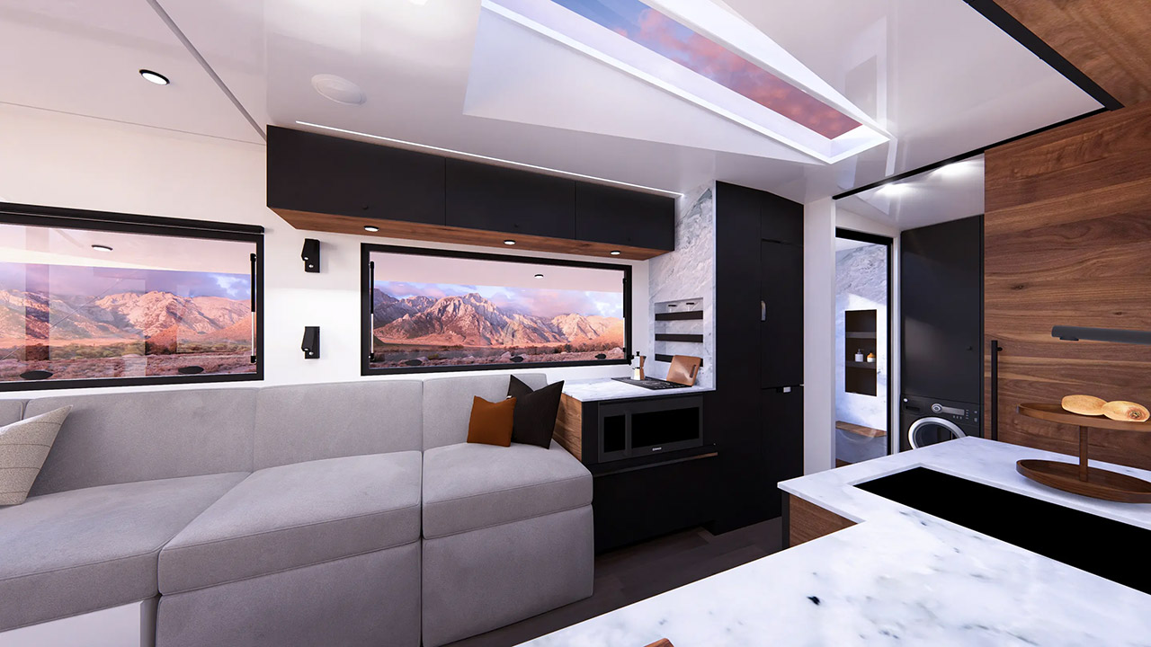 Living Vehicle CyberTrailer Tesla Cybertruck Interior