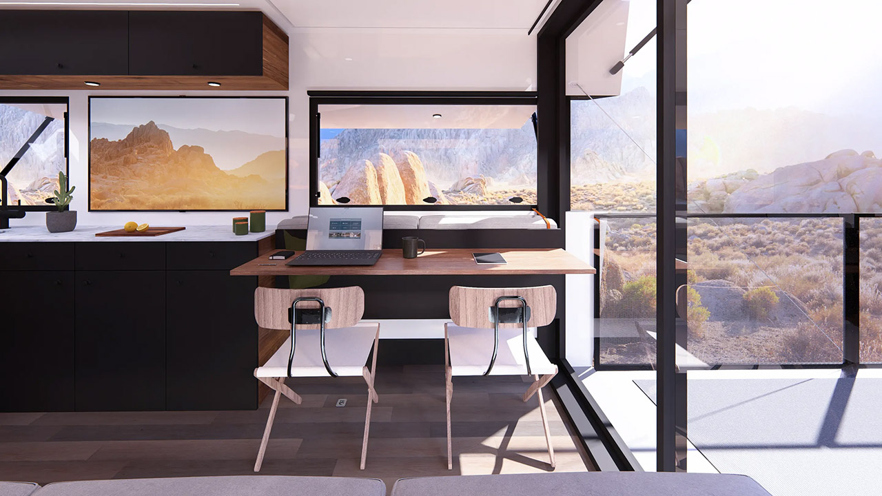 Living Vehicle CyberTrailer Tesla Cybertruck Interior