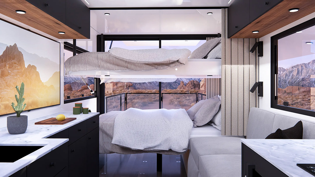 Living Vehicle CyberTrailer Tesla Cybertruck Interior