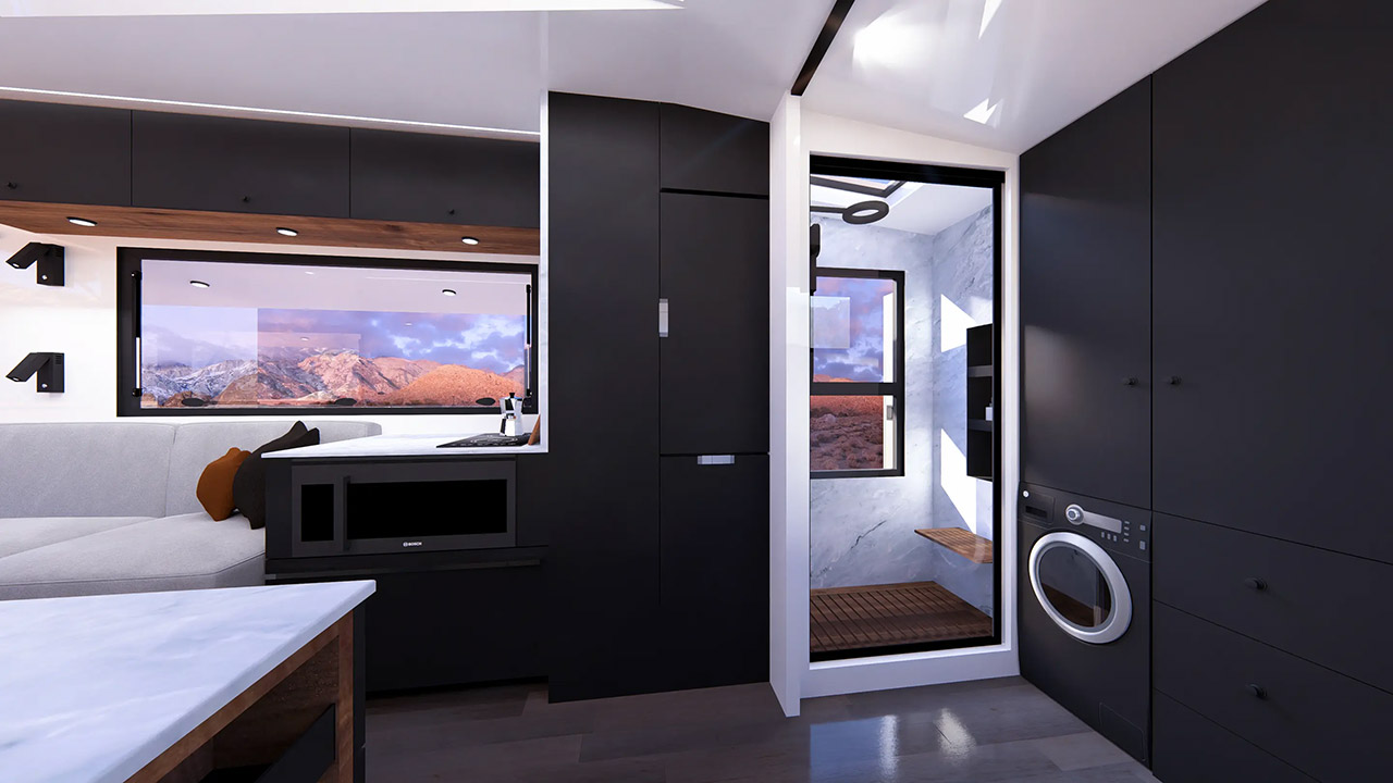 Living Vehicle CyberTrailer Tesla Cybertruck Interior