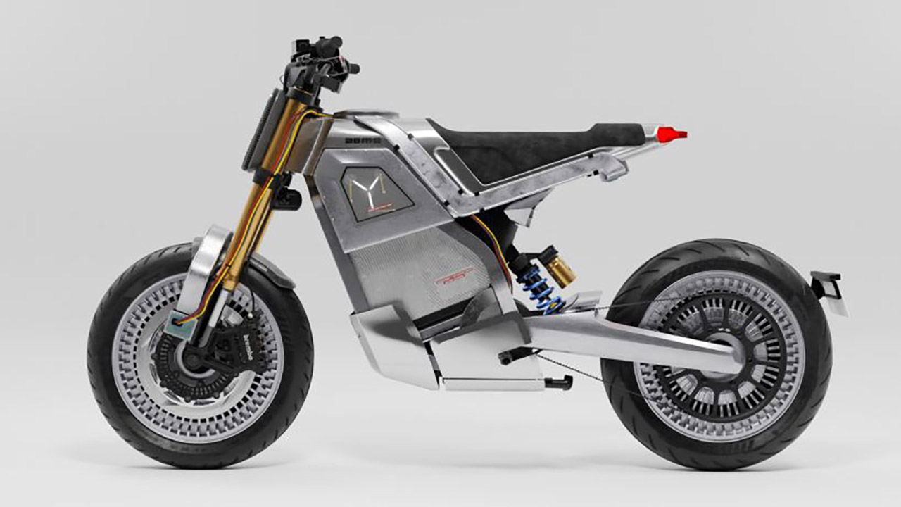 DAB Motors Back to the Future DeLorean Electric Motorbike