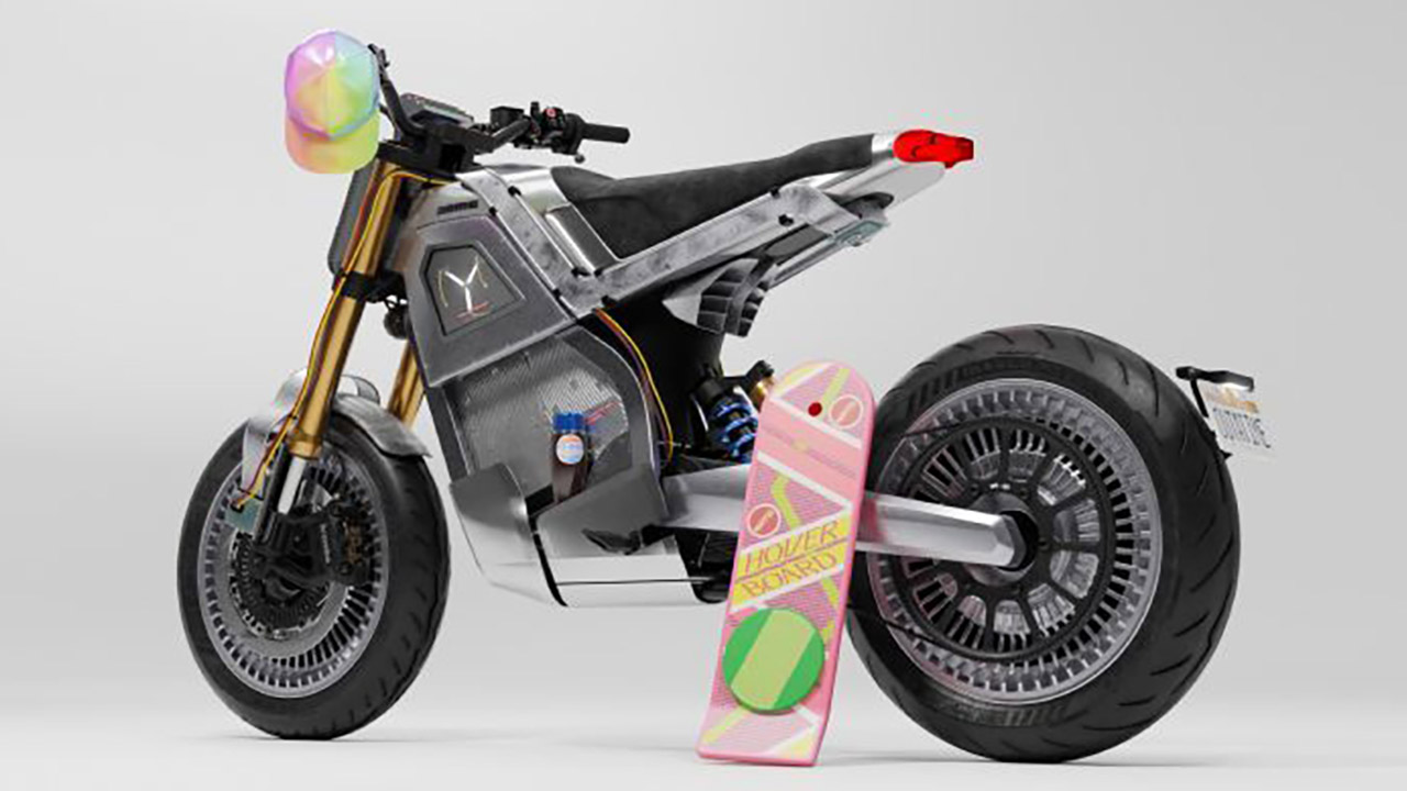 DAB Motors Back to the Future DeLorean Electric Motorbike
