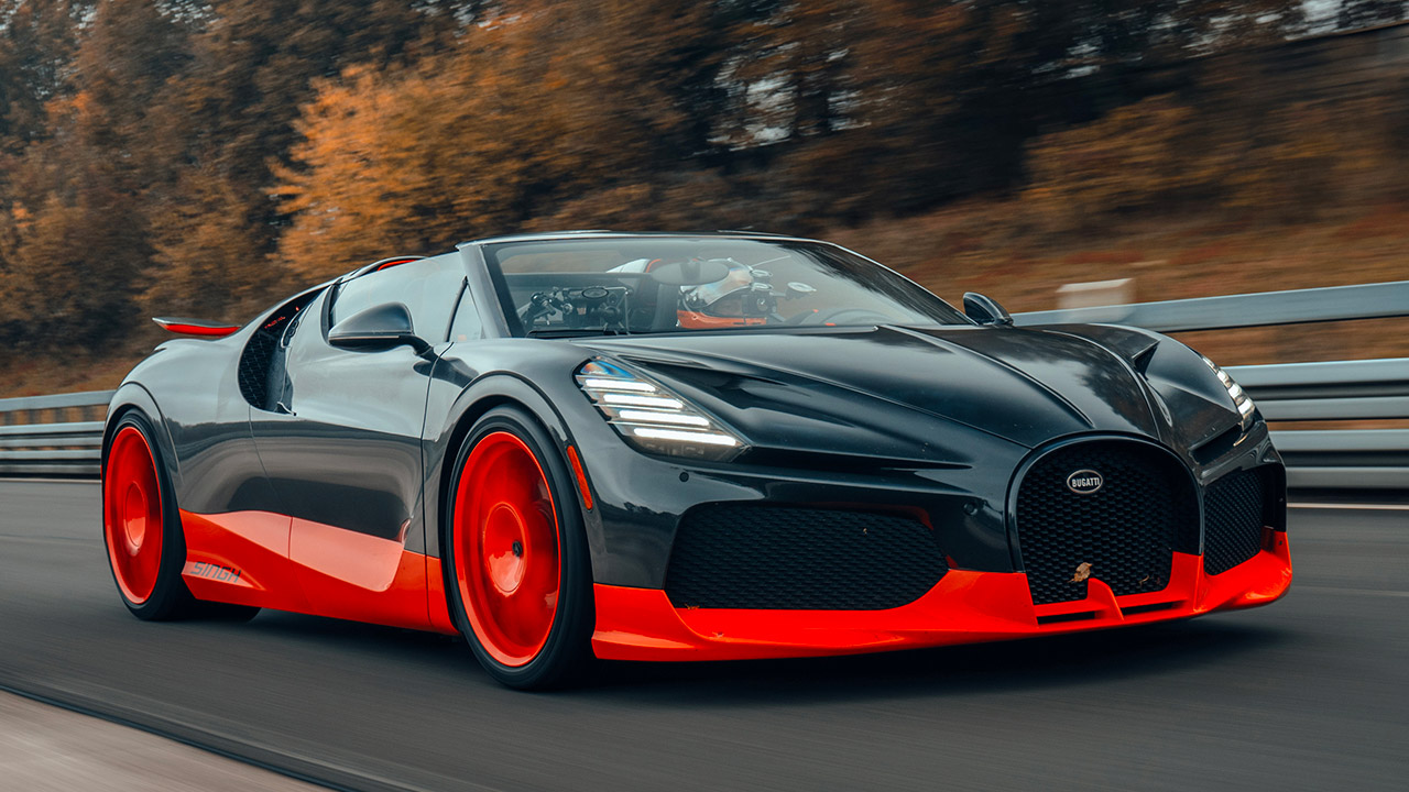 Bugatti W16 Mistral Top Speed Run Record