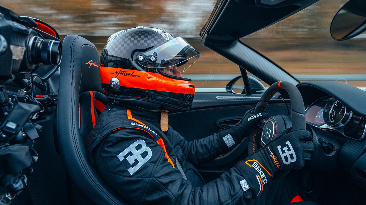 Bugatti W16 Mistral Top Speed Run Record