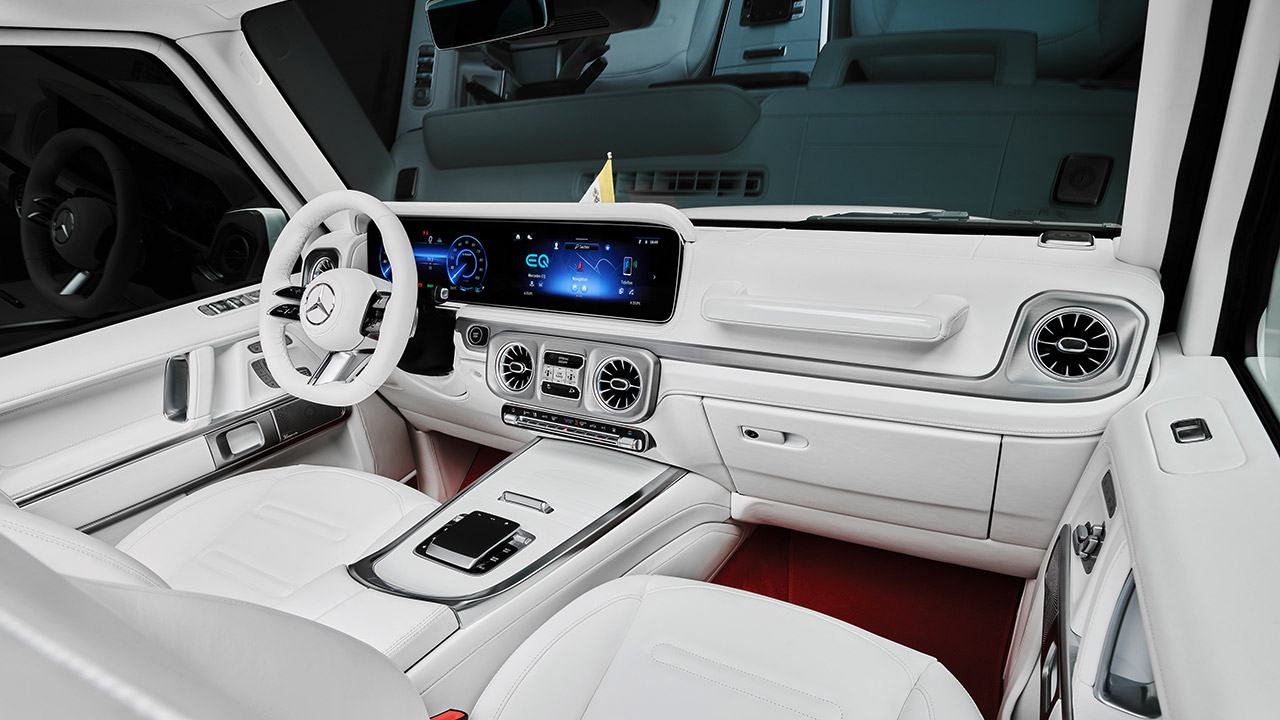 Electric Mercedes-Benz G-Class Popemobile Interior