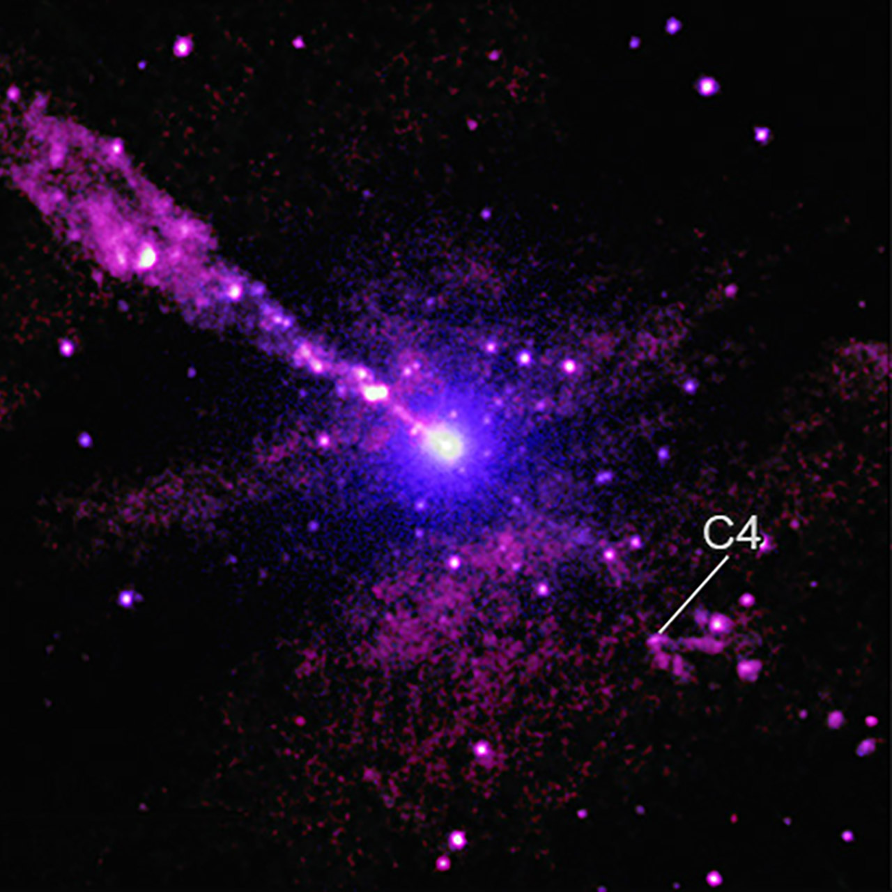 NASA Chandra Black Hole Jet Object C4
