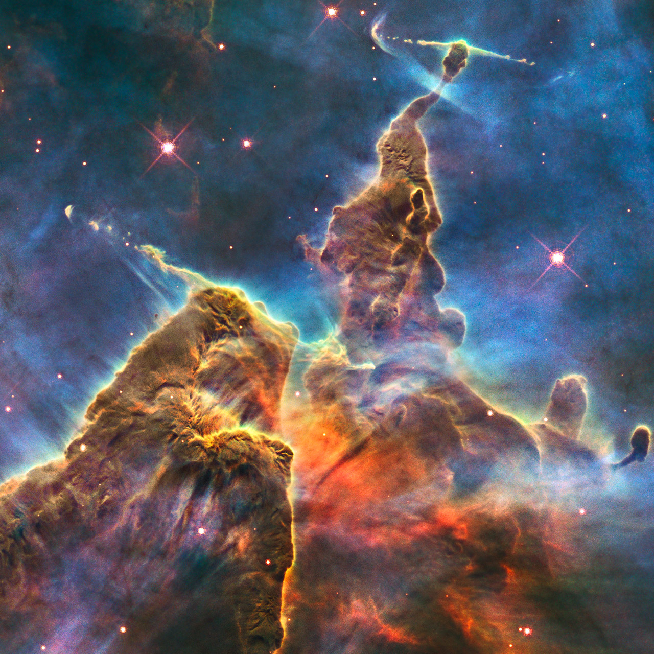 NASA Hubble WFC3 Mystic Mountain Carina Nebula