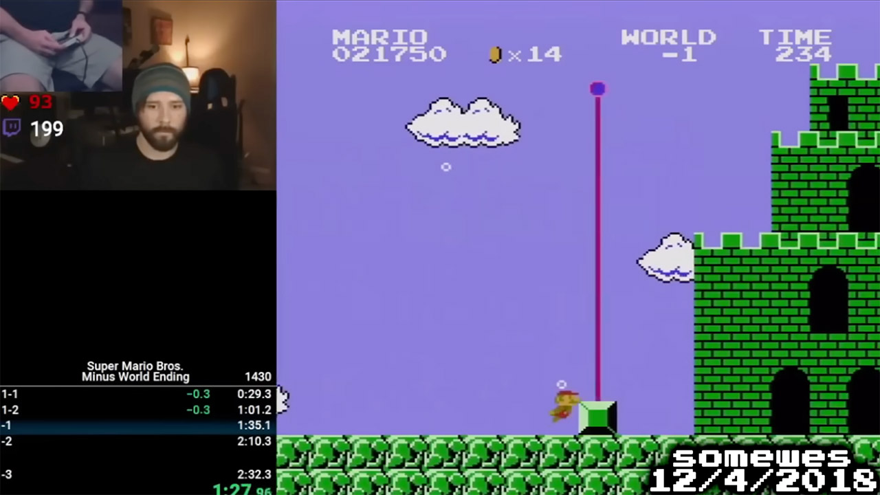 Super Mario Bros. Hidden Ending Glitch Minus World