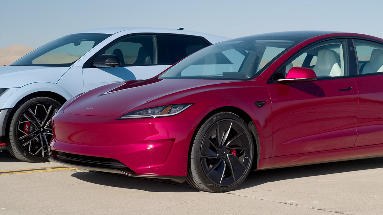 Tesla Model 3 Performance Hyundai IONIQ 5 N Handling Comparison Drag Racing