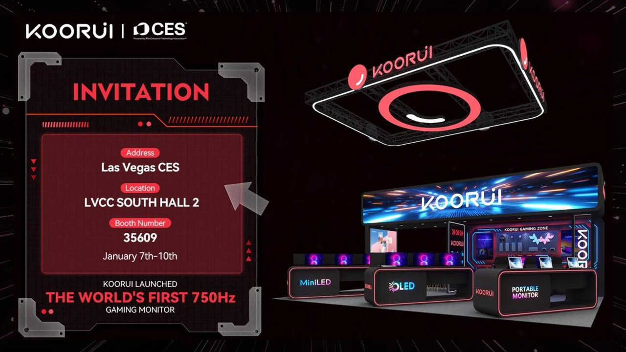 KOORUI G7 Monitor 750Hz Refresh Rate CES 2025