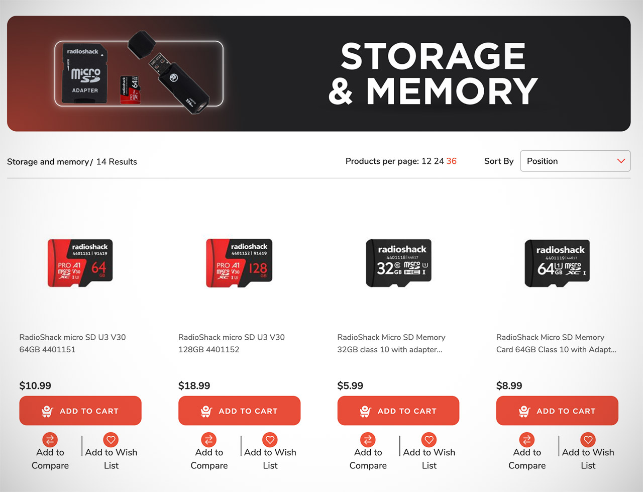RadioShack Memory Cards MicroSD