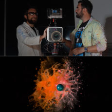 Triple Mid-Air Paintball Collision Slow Motion 82,000FPS