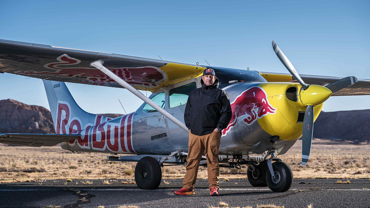 Red Bull Max Manow Skydiver Clip Plane Grand Canyon