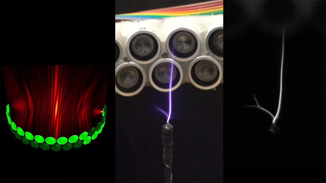 Controlling Lightning with Sound Ultrasonic Waves