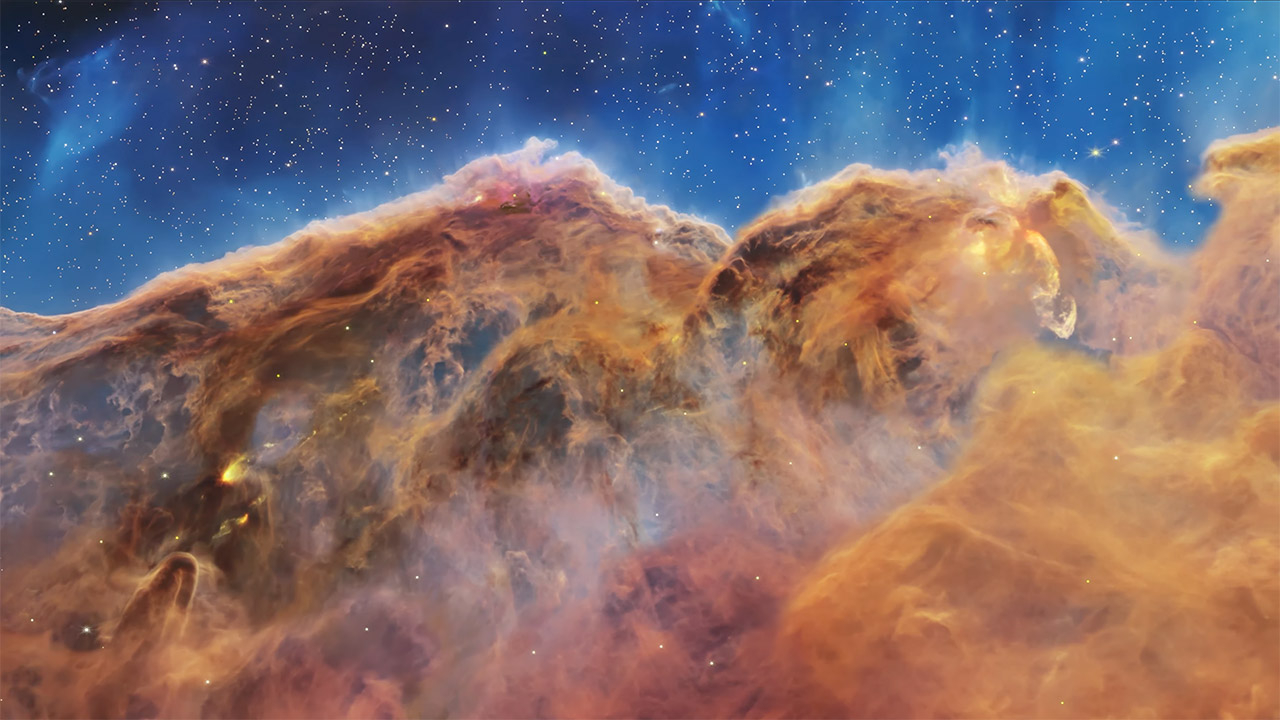 NASA James Webb Space Telescope 3D Visualization Cosmic Cliffs