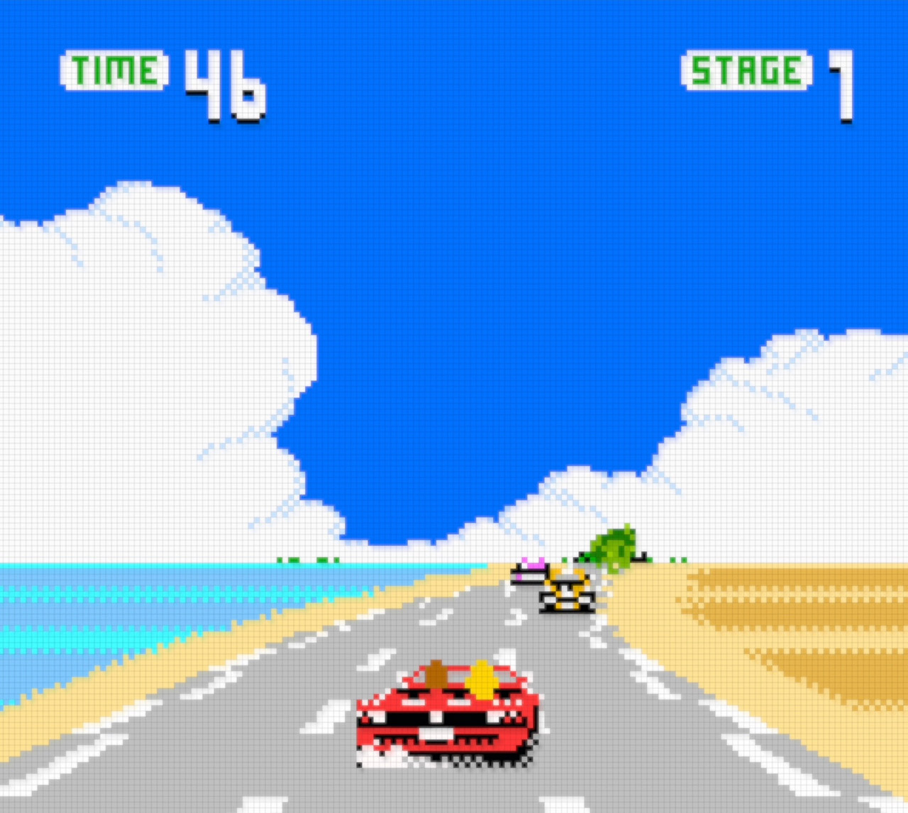 SEGA OutRun Game Boy Color Port Screenshot