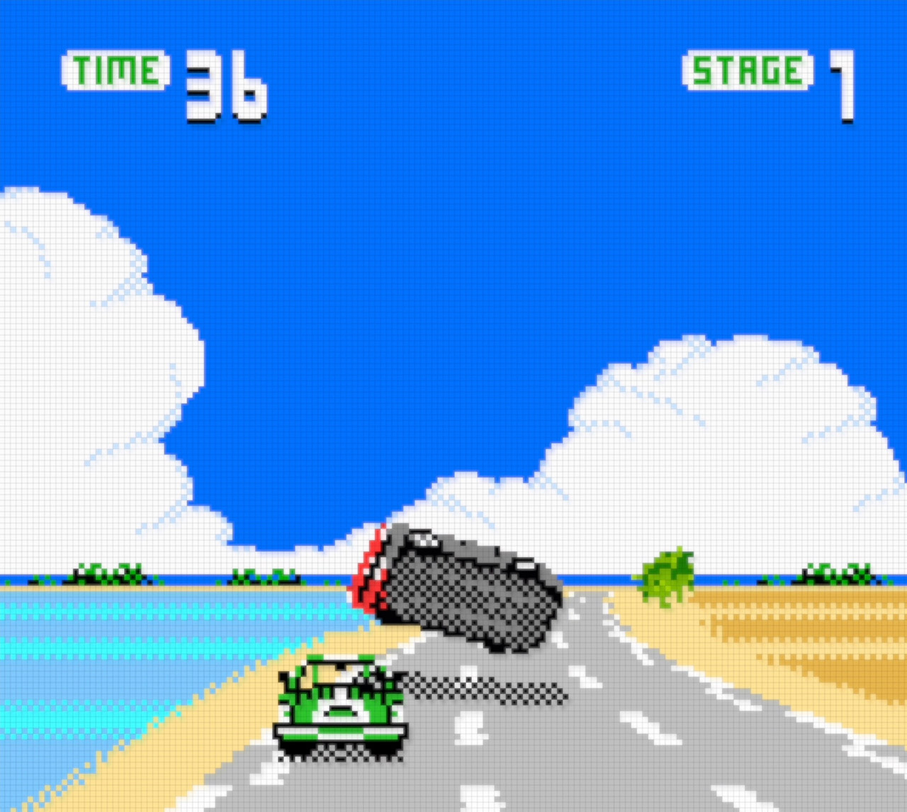 SEGA OutRun Game Boy Color Port Screenshot