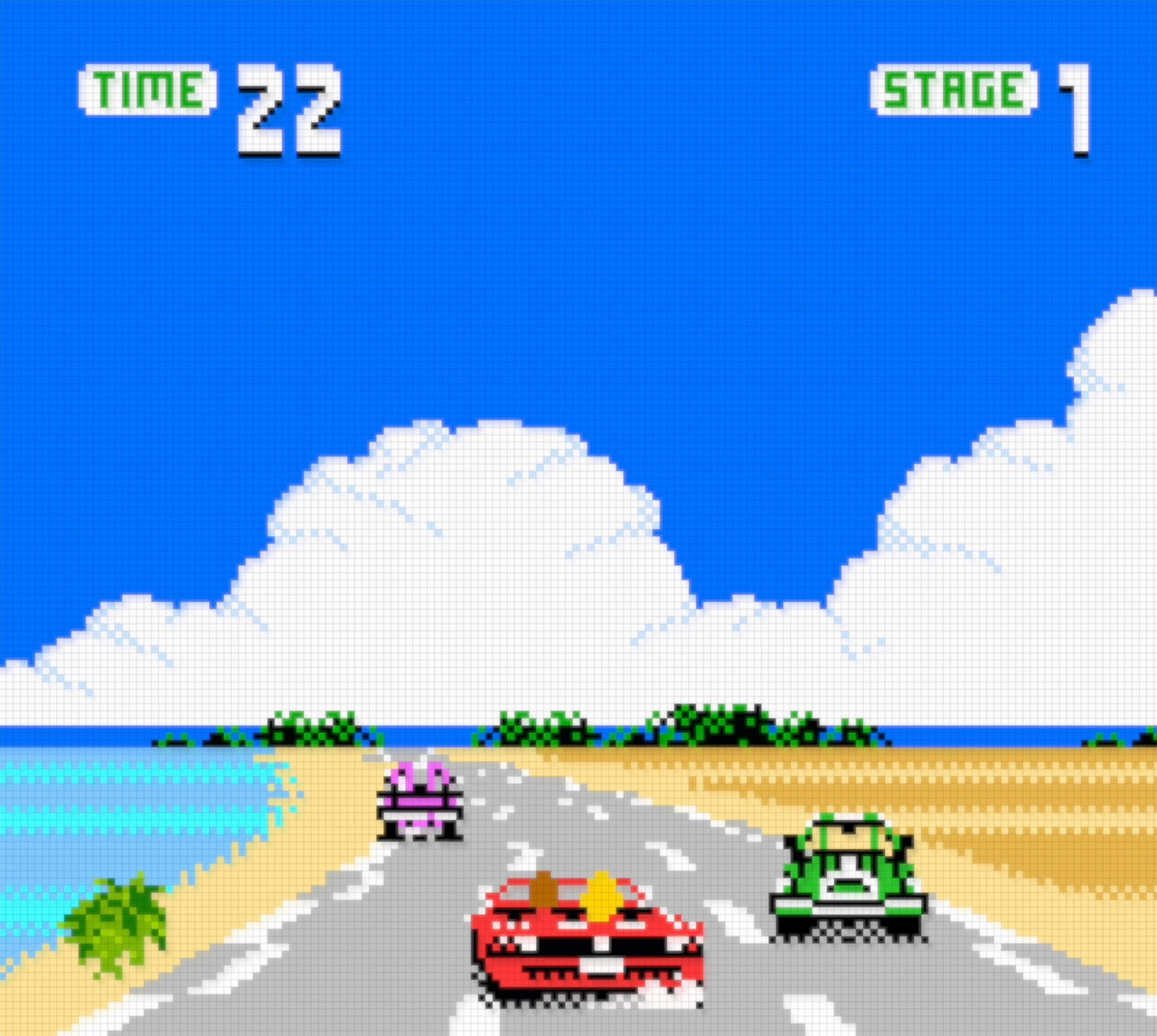 SEGA OutRun Game Boy Color Port Screenshot