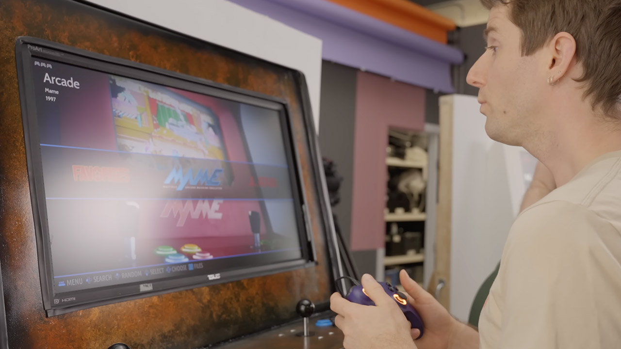 Linux Umbrella Wall-Mounted Arcade Machine DIY Build