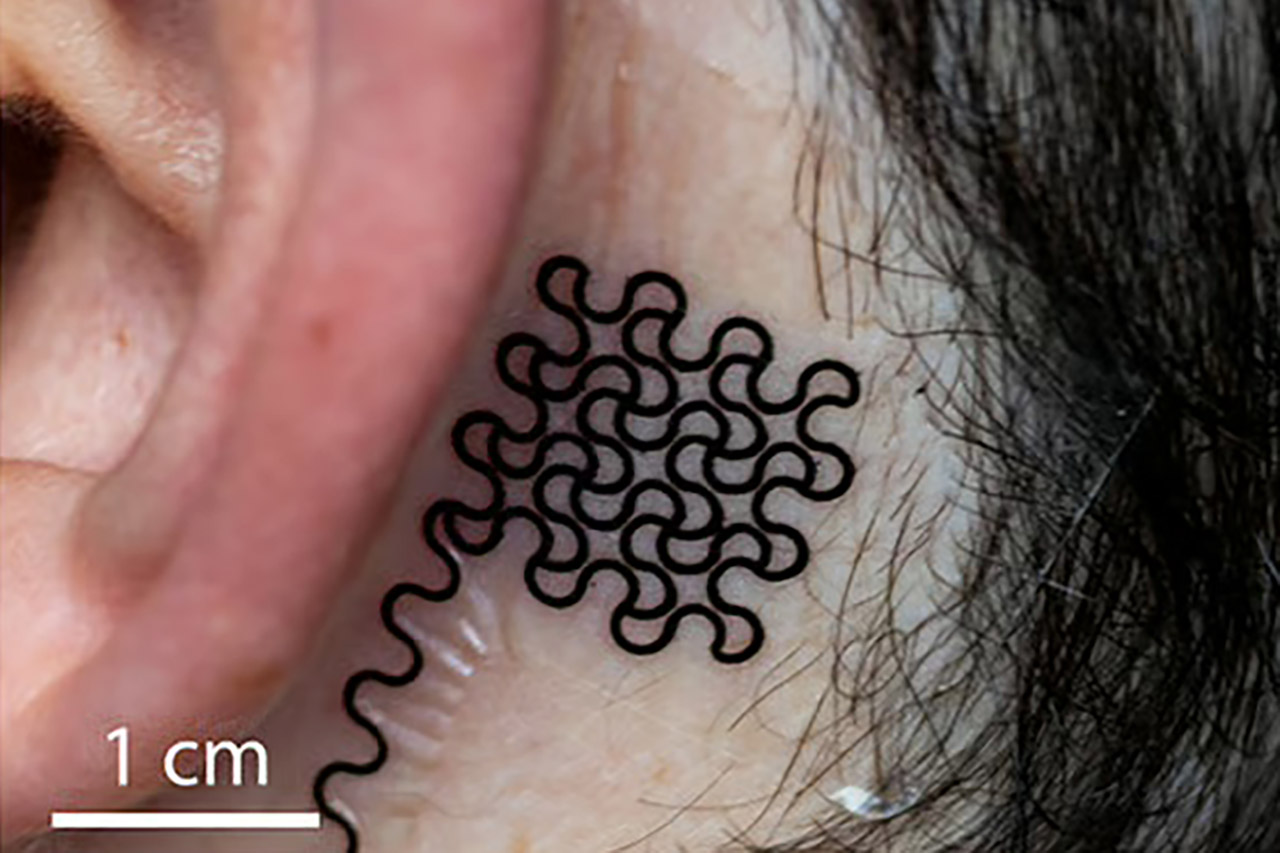 Forehead E-Tattoo Brain Stress Levels