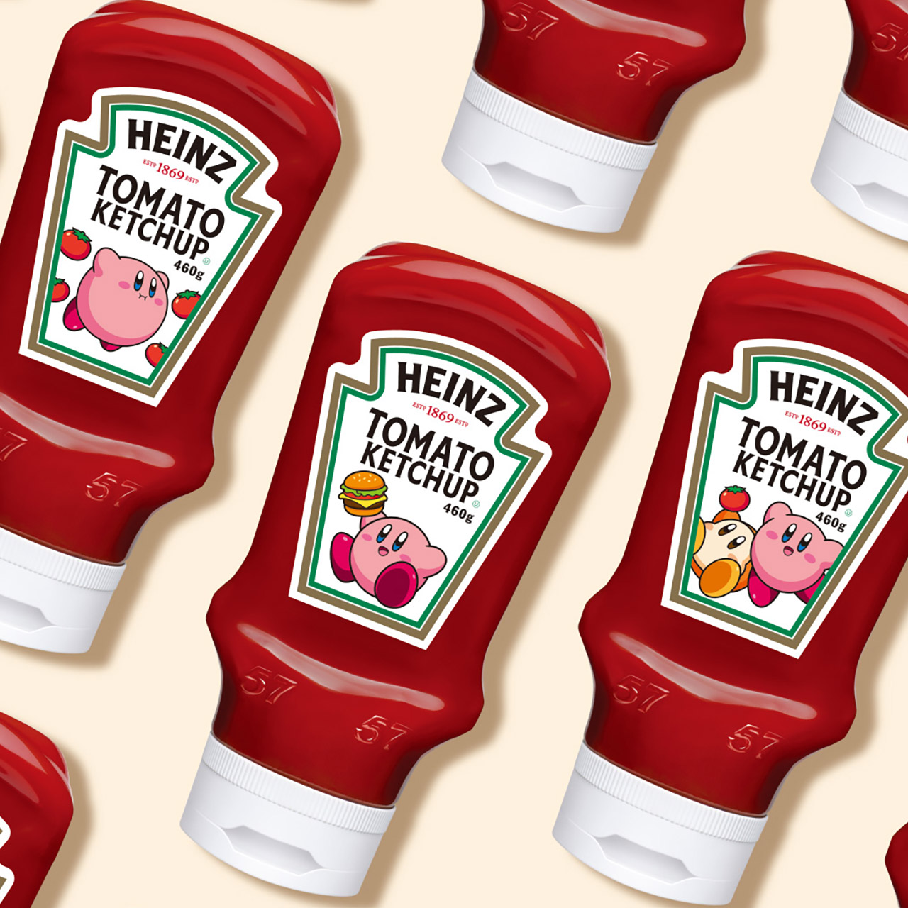 Nintendo Heinz Kirby Ketchup Keychains Japan