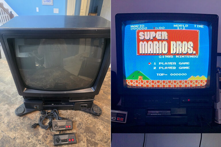 Sharp Nintendo Television 19SV111 1989
