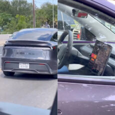 Tesla Model Y Robotaxi User Interface Spy Shots