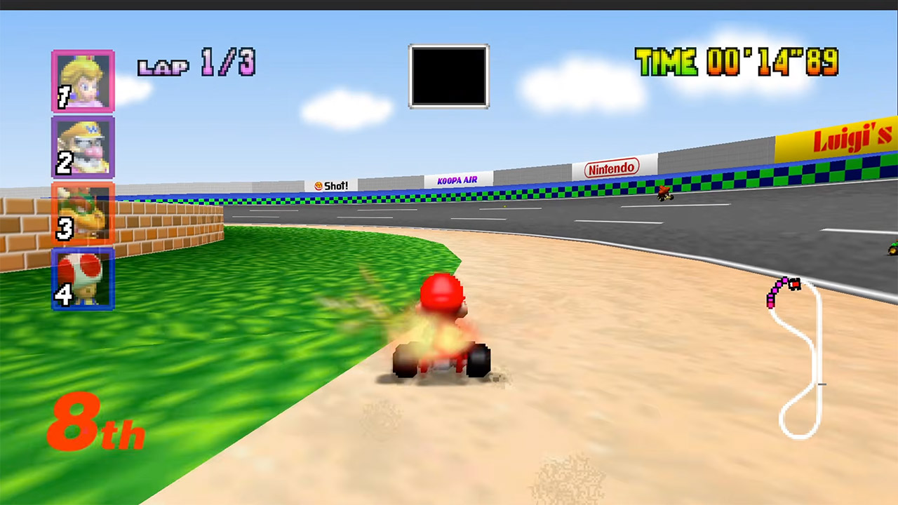 „Spaghettikart Mario Kart 64“ kompiuterio prievadas