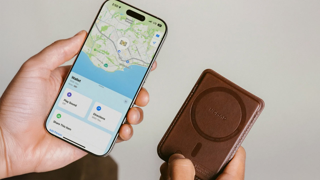Nomad MagSafe Wallet Apple FindMy iPhone