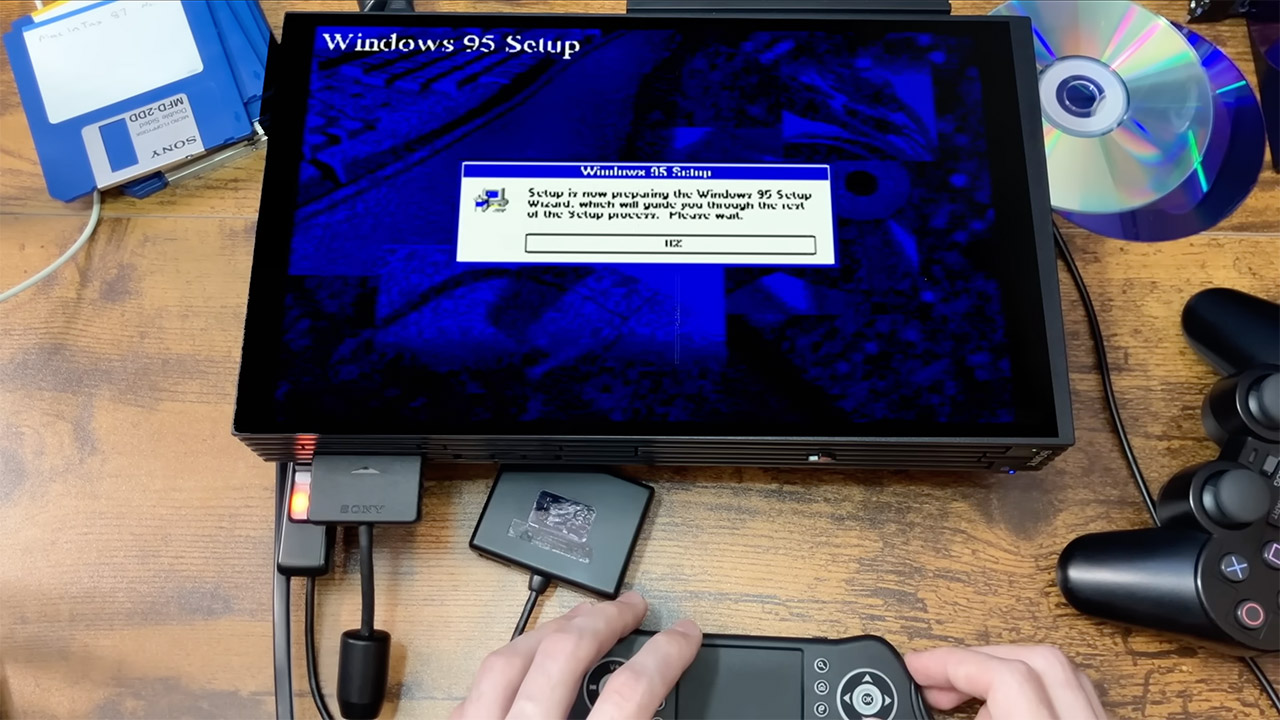 Installing Windows 95 PlayStation 2 PS2