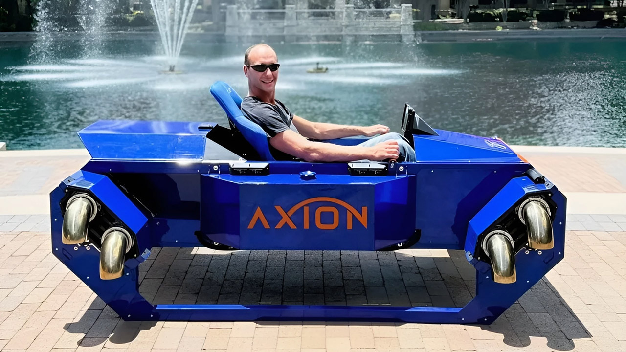 Jet-Powered Axion VTOL Aircraft