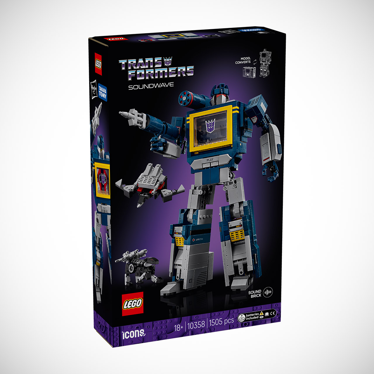 LEGO Icons Transformers Soundwave Set 10358 Box