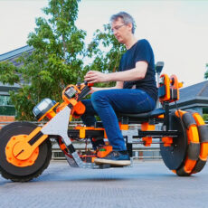 James Bruton Two-Omni-Wheel Bike