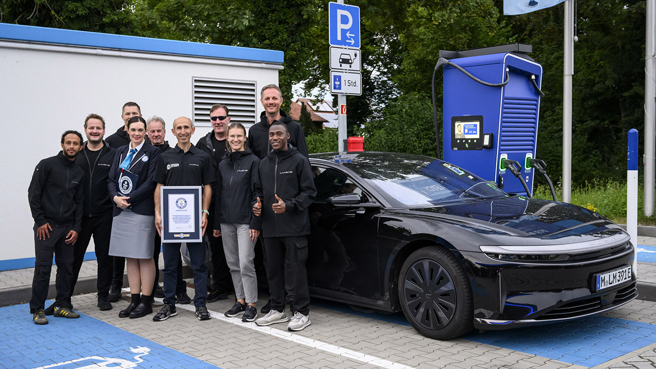 Lucid Air Grand Touring Guinness World Record Longest Journey EV