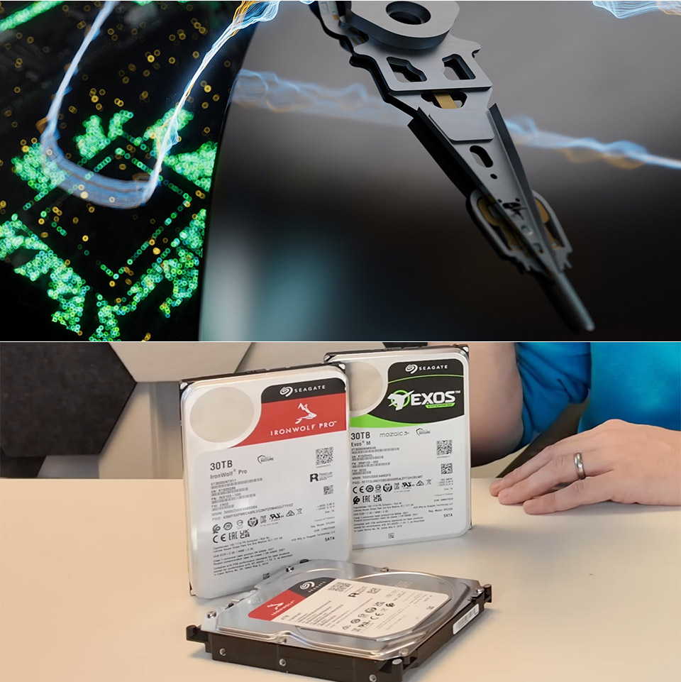 Seagate 30TB Exos M Ironwolf Pro Hard Drives
