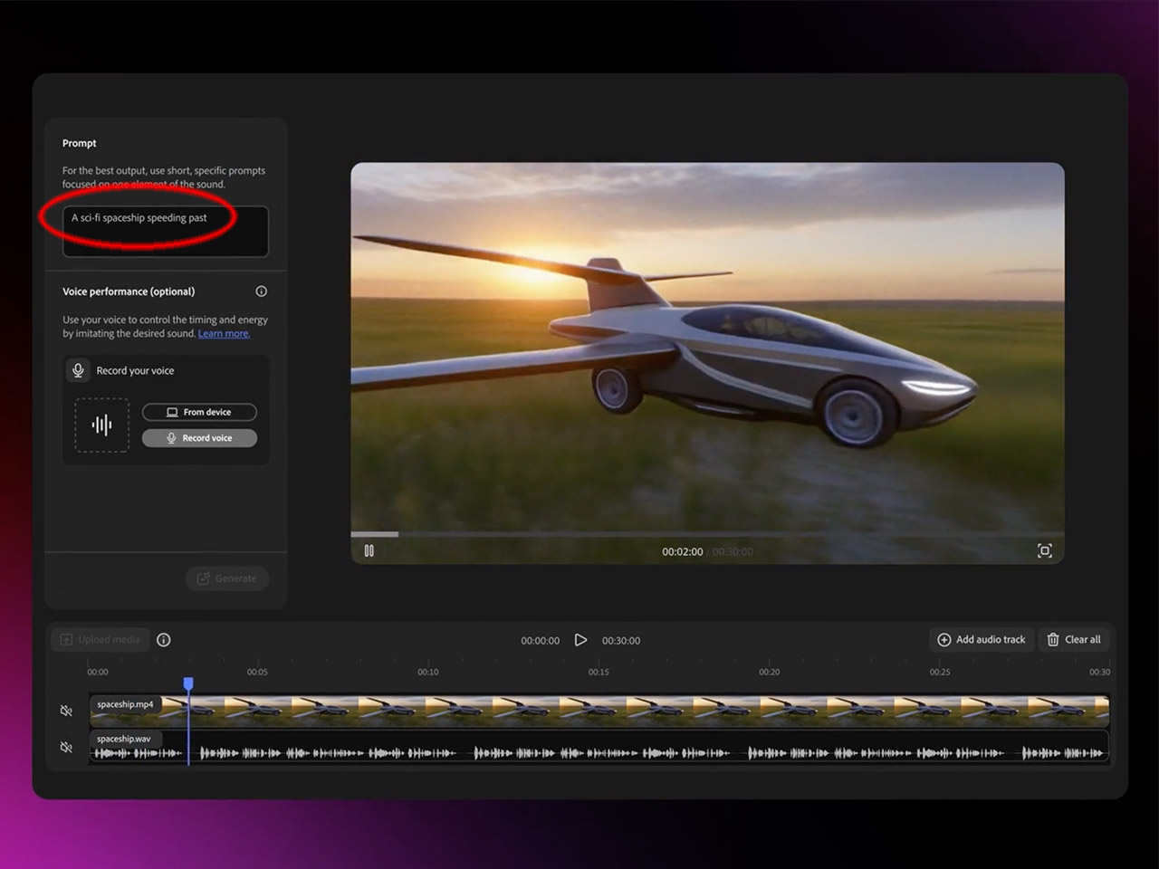 Adobe Firefly Audio Tool Generate Sound Effects Beta