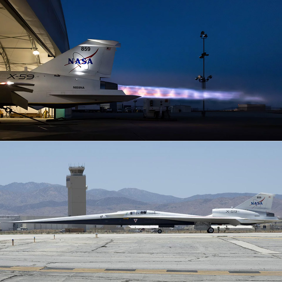 NASA X-59 Quesst Aircraft Supersonic Taxi Test
