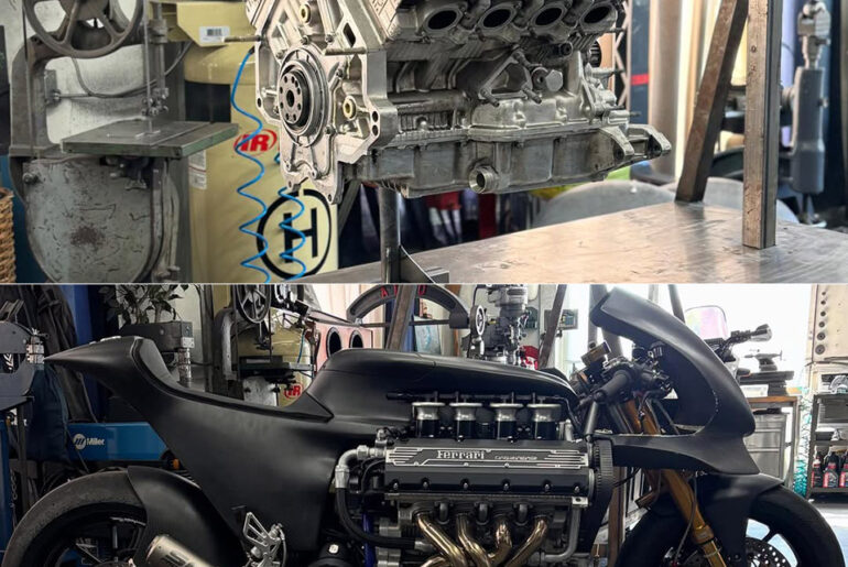 HF355 Motorcycle Ferrari V8 Engine