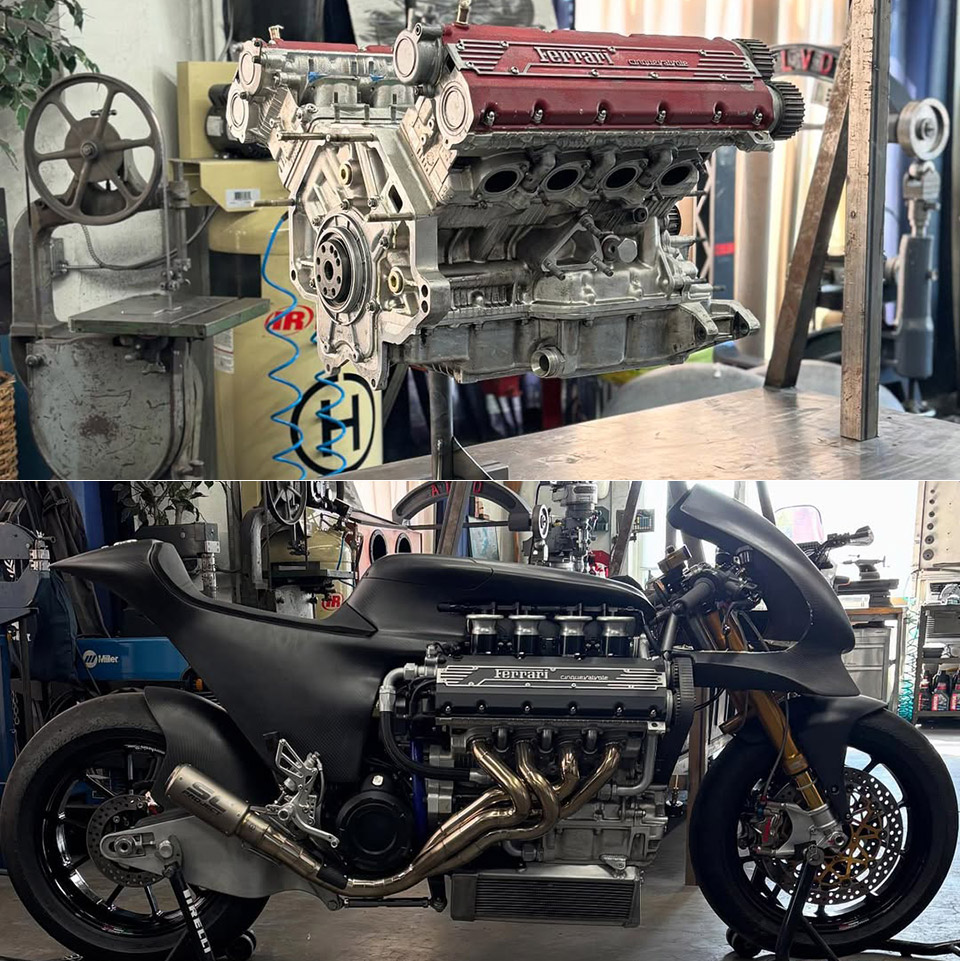 HF355 Motorcycle Ferrari V8 Engine
