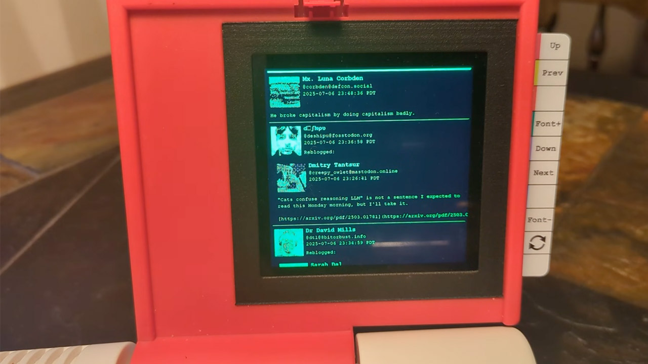 Little Talking Scholar Punch Card Toy Cyberdeck Mod