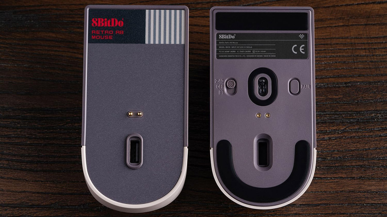 8BitDo Retro R8 Mouse with Charging Dock