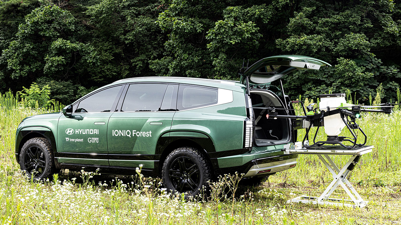 Hyundai IONIQ 9 Seed Ball Drone Station Reforestation